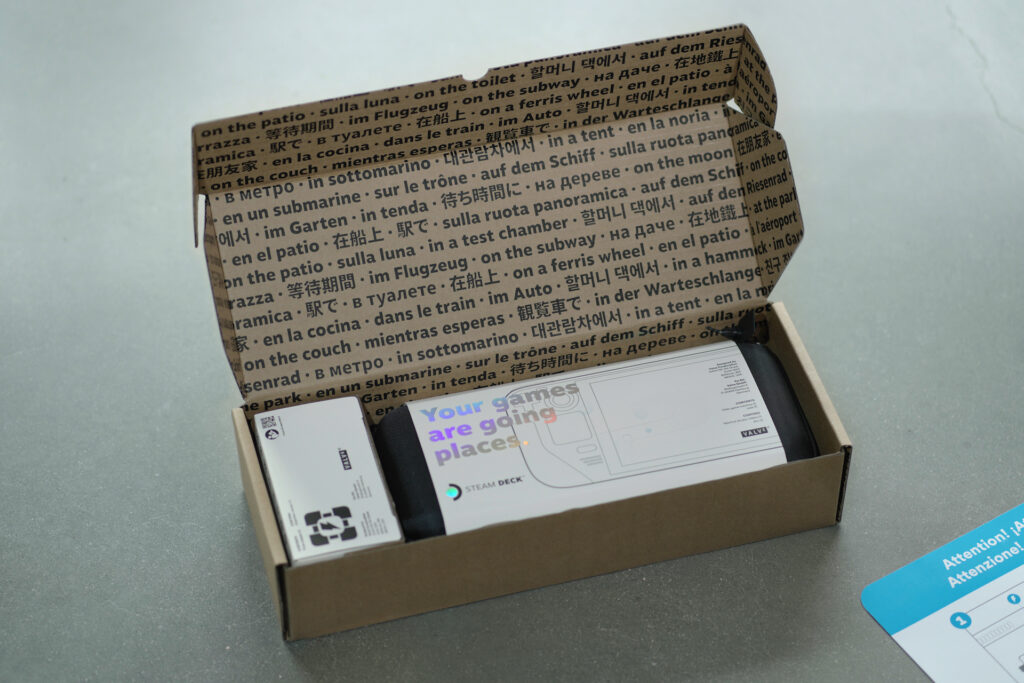 Packaging du Steam Deck de Valve // Source : Valve