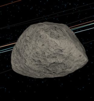 L'astéroïde Apophis dans la visualisation de la Nasa. // Source : Capture d'écran Eyes on Asteroids Nasa