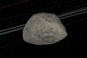 L'astéroïde Apophis dans la visualisation de la Nasa. // Source : Capture d'écran Eyes on Asteroids Nasa L'astéroïde Apophis dans la visualisation de la Nasa. // Source : Capture d'écran Eyes on Asteroids Nasa