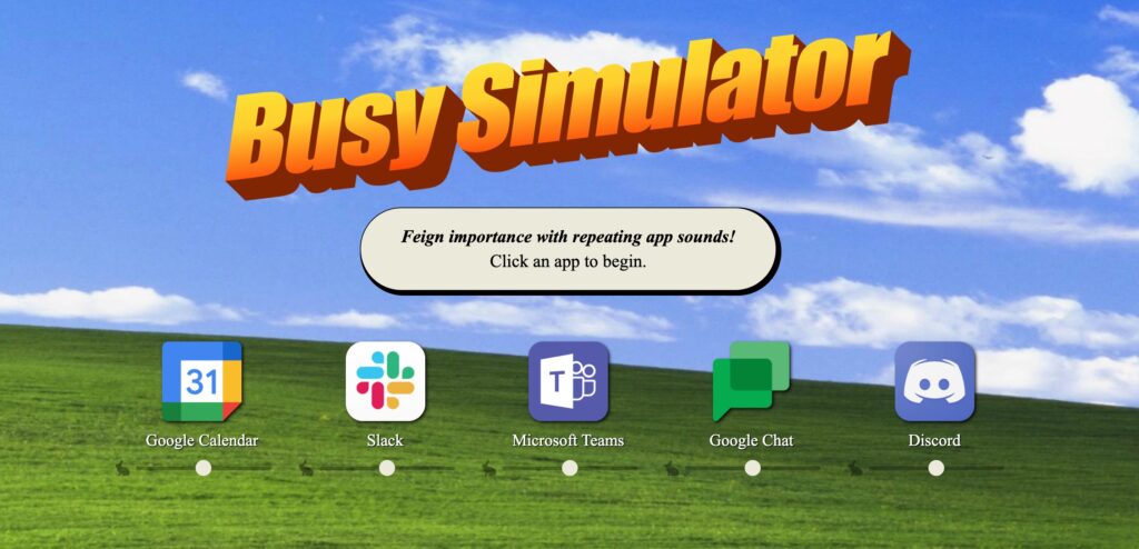 Busy Simulator, l'outil qui pourrait bien sauver votre télétravail // Source : Busy Simulator