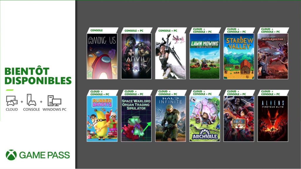 Xbox Game Pass en décembre // Source : Microsoft