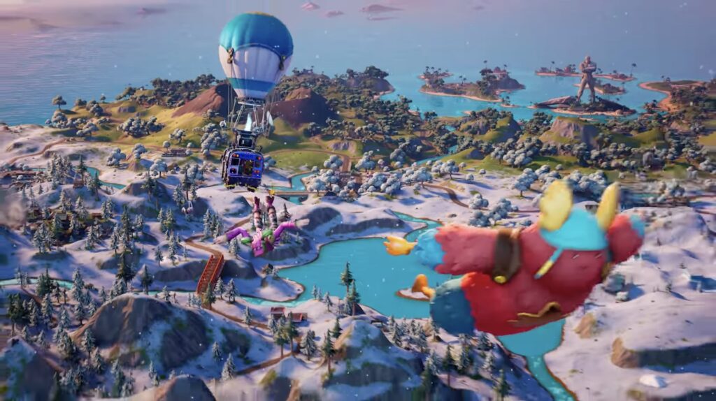 Une partie de la nouvelle île du chapitre 3 // Source : YouTube/Fortnite