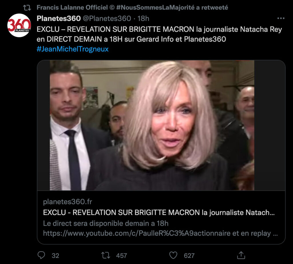 Comment une fake news transphobe sur Brigitte Macron s’est-elle propagée en ligne ?