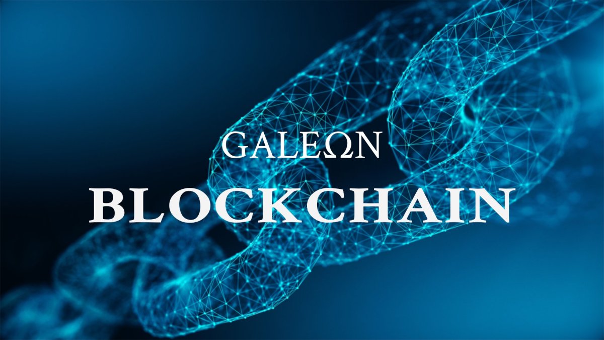 Le logo de Galeon avec une blockchain // Source : Galeon