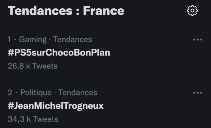 Le hashtag sur Jean-Michel Trogneux était le 2e sujet en top trend le 14 décembre 2021 sur Twitter // Source : Capture d'écran Numerama