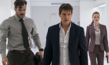 This image released by Paramount Pictures shows, Henry Cavill, from left, Tom Cruise and Rebecca Ferguson in a scene from "Mission: Impossible - Fallout." (Chiabella James/Paramount Pictures and Skydance via AP)