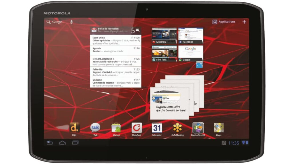 La Motorola Xoom, ambassadrice d'Android Honeycomb // Source : Motorola