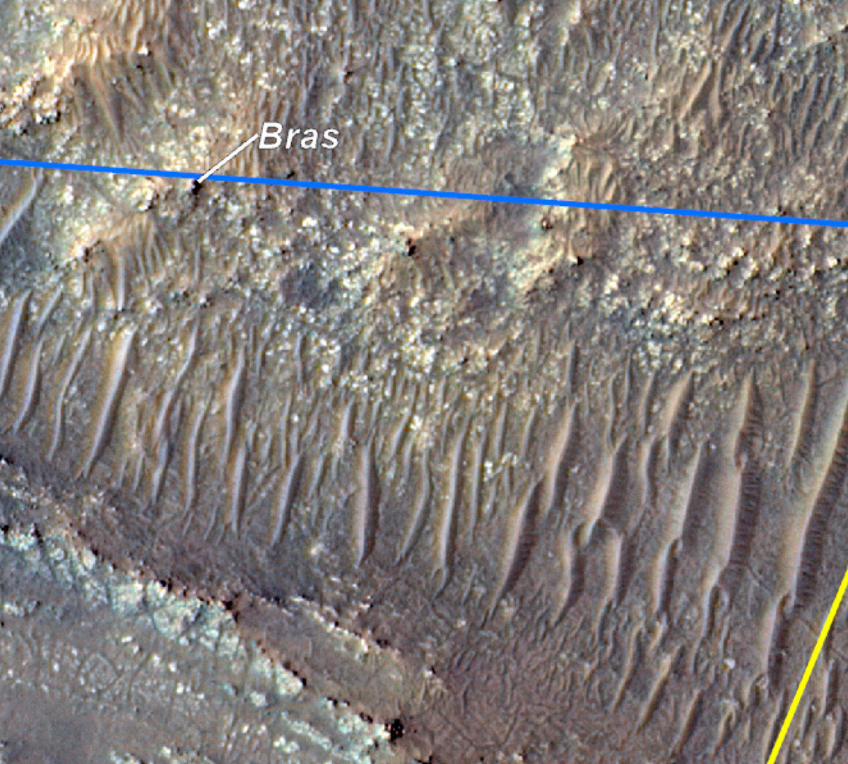 Le rover et l'hélico à la fin du 17e vol. // Source : NASA/JPL-Caltech