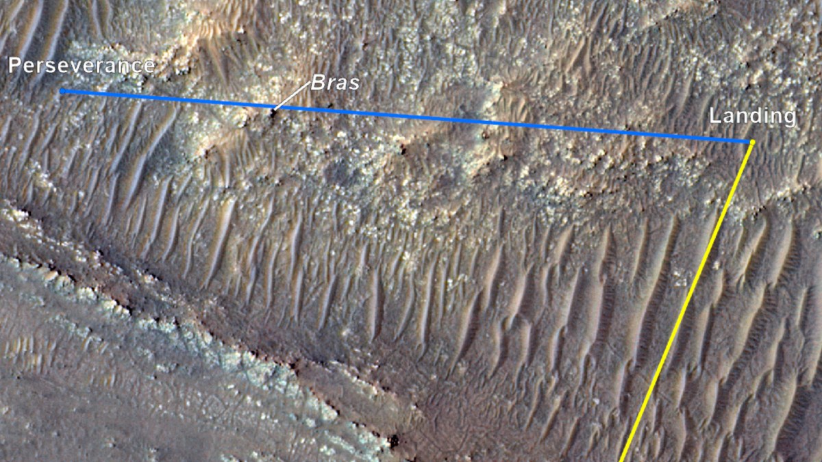 Le rover et l'hélico à la fin du 17e vol. // Source : NASA/JPL-Caltech