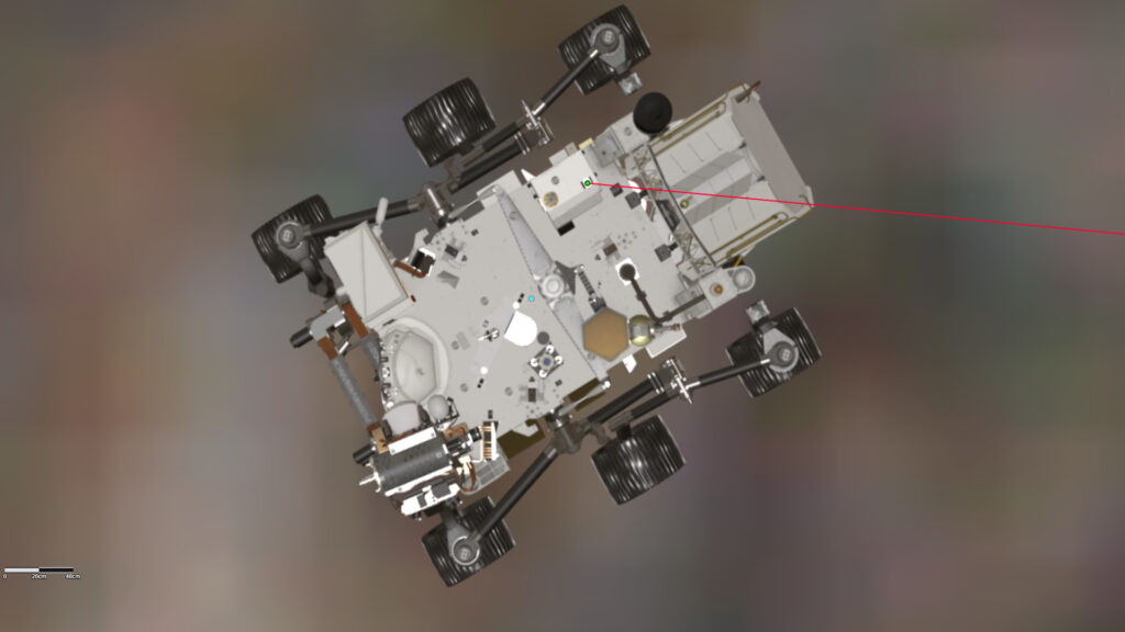 Position de Perseverance lors du 17e vol d'Ingenuity. // Source : NASA/JPL-Caltech