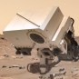 Perseverance observing a rock on Mars.  // Source: NASA/JPL-Caltech/Thomas Appéré (cropped photo)