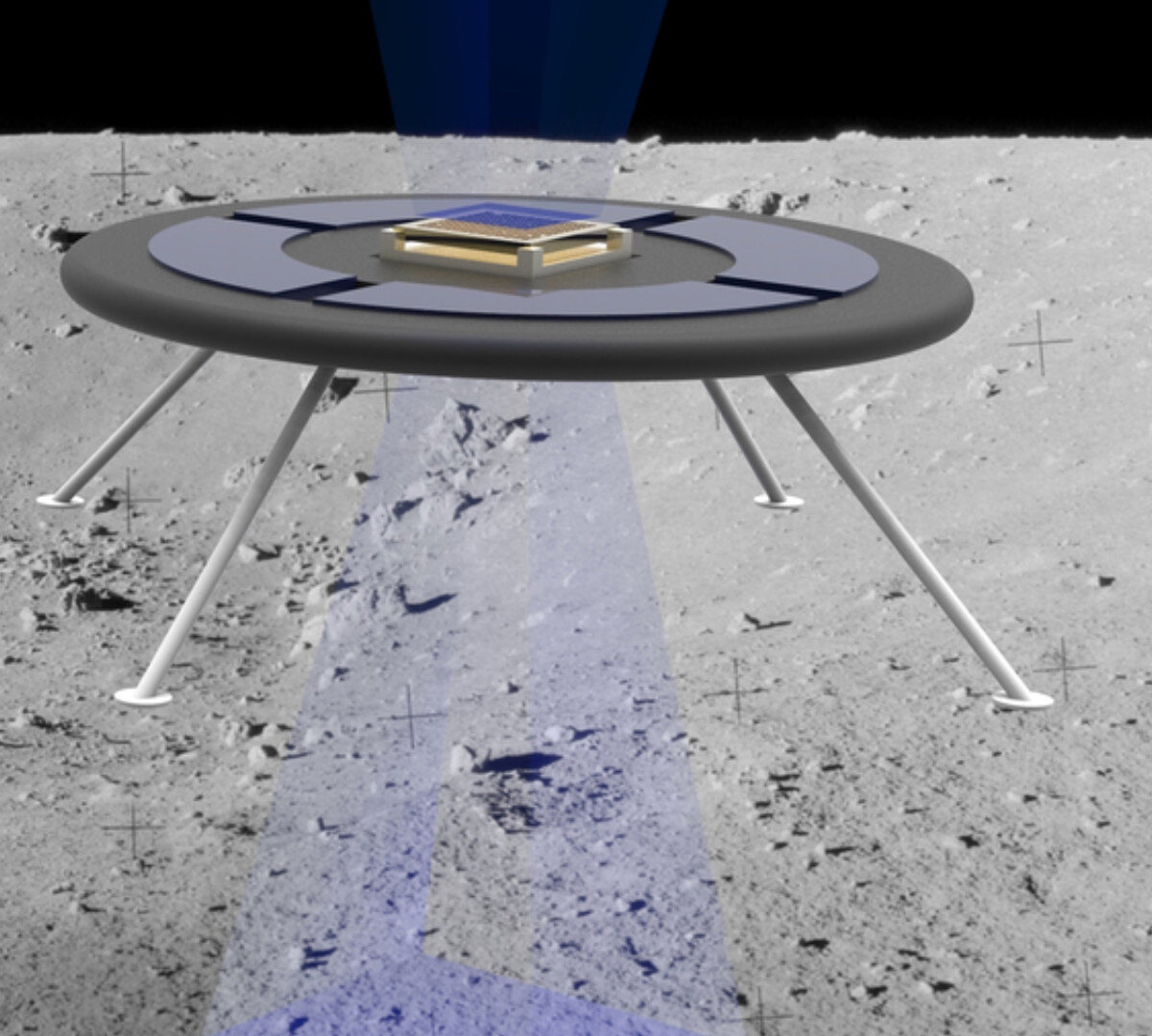 Vue d'artiste du rover qui lévite imaginé par des chercheurs du MIT // Source : MIT