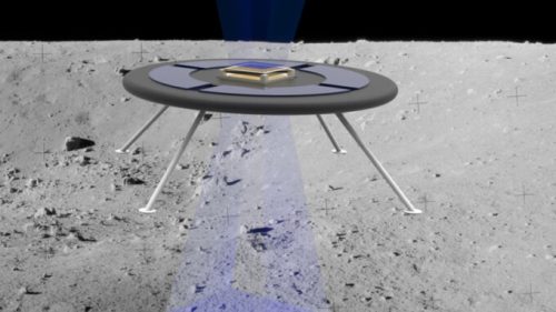 Vue d'artiste du rover qui lévite imaginé par des chercheurs du MIT // Source : MIT