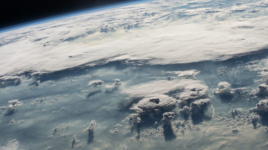 Earth globe atmosphere