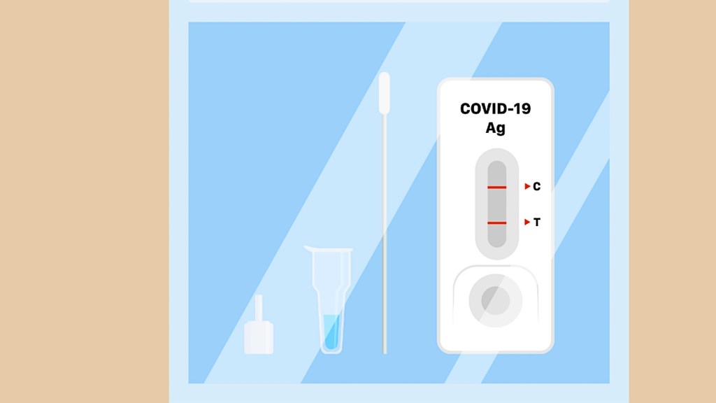 Test antigénique rapide pour détecter le covid. // Source : Freepik/image modifiée