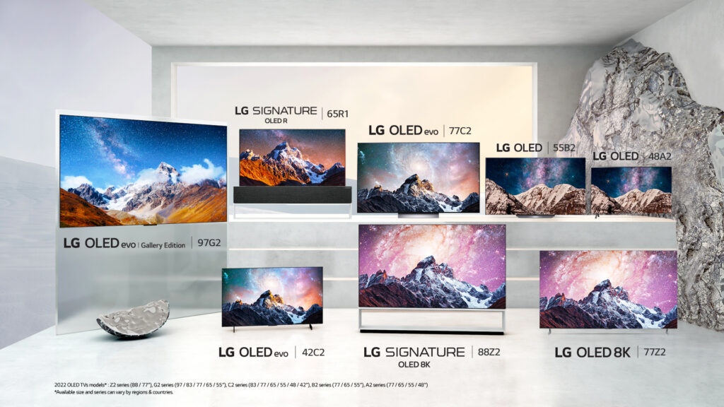 La gamme de téléviseurs OLED LG en 2022