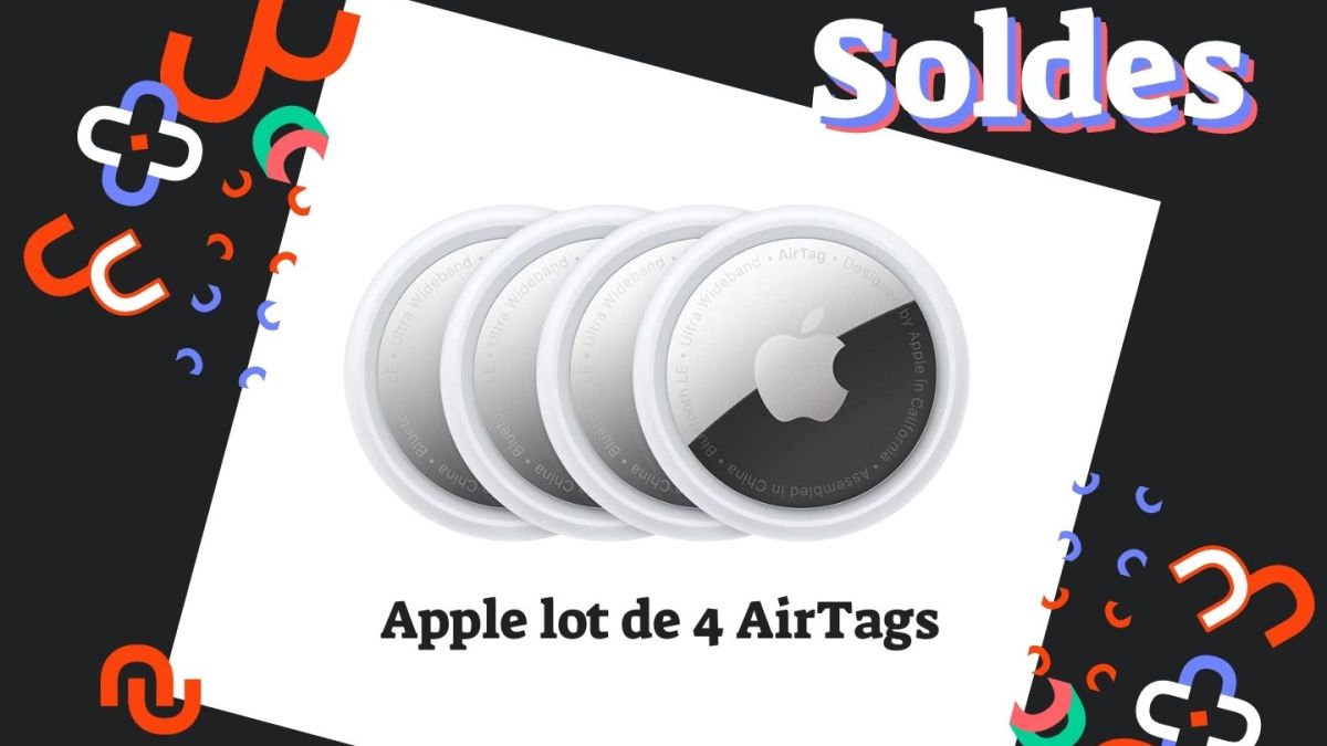 Apple lot de 4 AirTags  // Source : Numerama