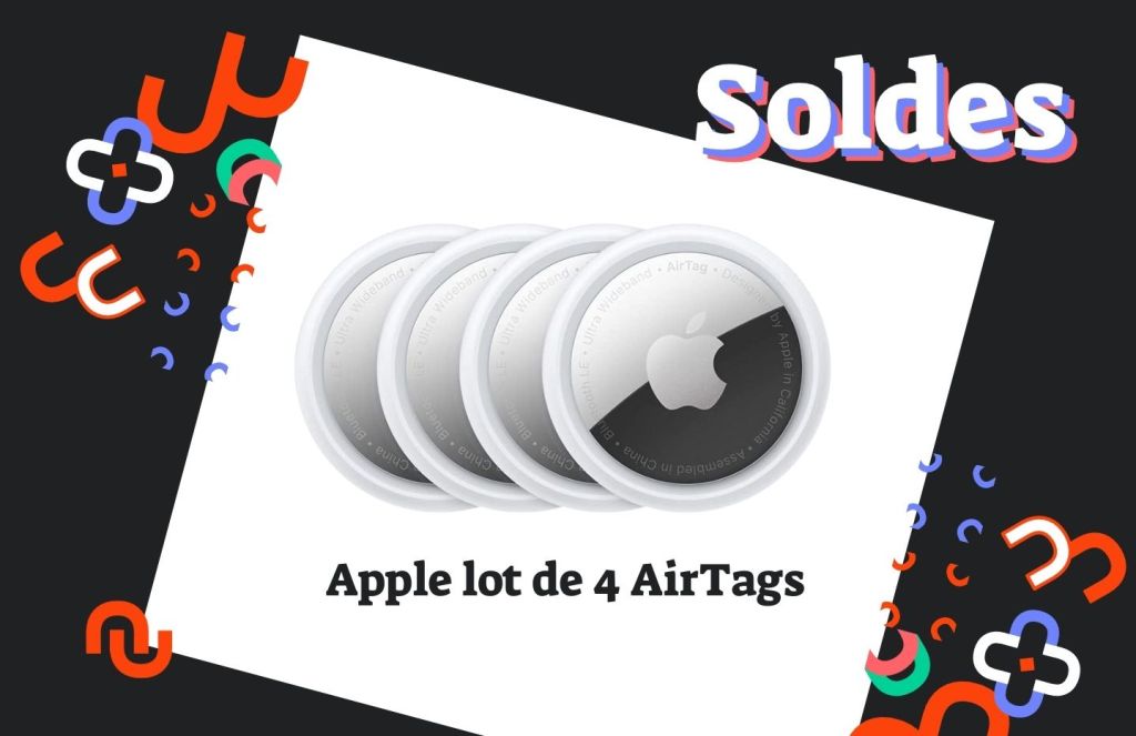 Apple lot de 4 AirTags  // Source : Numerama
