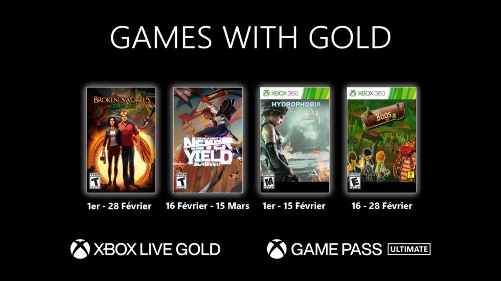 Les jeux Xbox offerts en février // Source : Microsoft