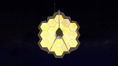 Miroir doré du JWST. // Source : NASA's Goddard Space Flight Center