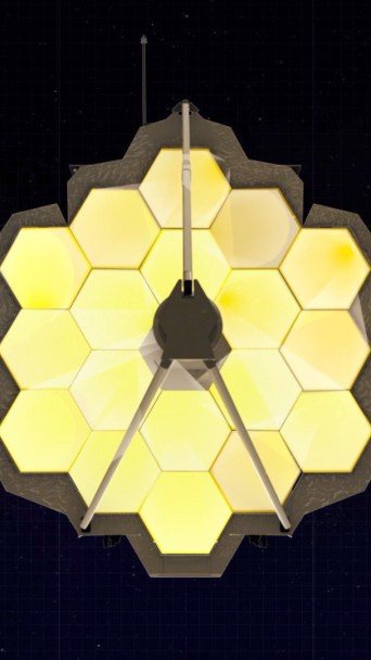 Miroir doré du JWST. // Source : NASA's Goddard Space Flight Center