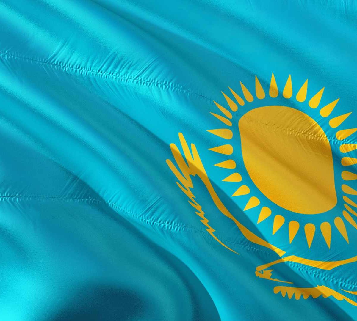 Le drapeau du Kazakhstan // Source : Jorono / Pixabay