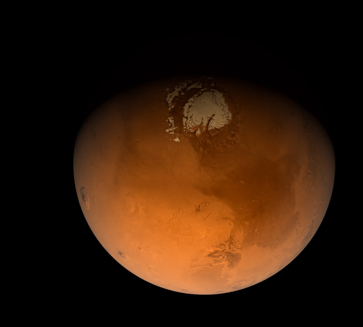 Mars, désertique aujourd'hui, était probablement couverte d'eau autrefois. // Source : Flickr/CC/Kevin Gill (image recadrée)