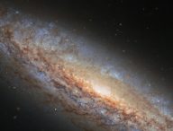 Le centre de la galaxie NGC 4666. // Source : ESA/Hubble & NASA, O. Graur; Acknowledgment: L. Shatz via Flickr (photo recadrée)