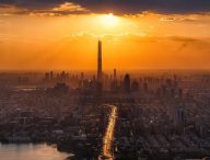 Coucher de Soleil sur la ville de Tianjin. // Source : Pixabay