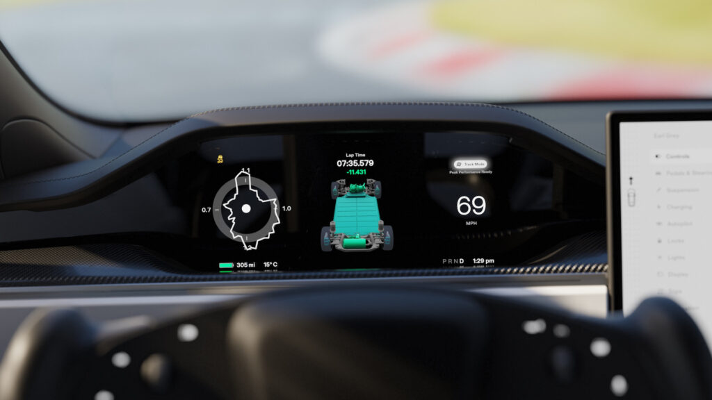 Le Plaid Track Mode de Tesla // Source : Tesla