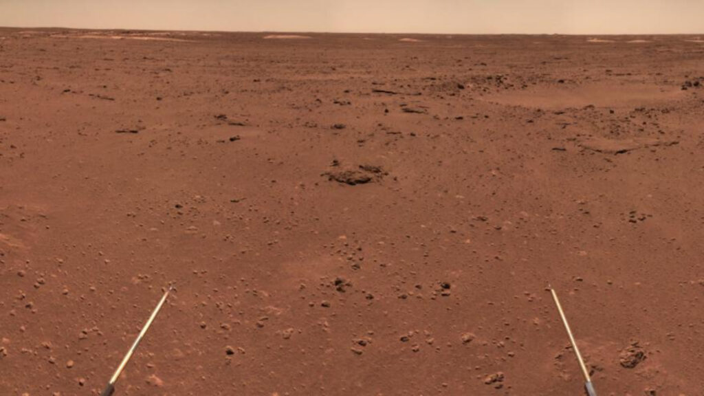 Mars photographiée par Zhurong. // Source : CNSA (image recadrée)
