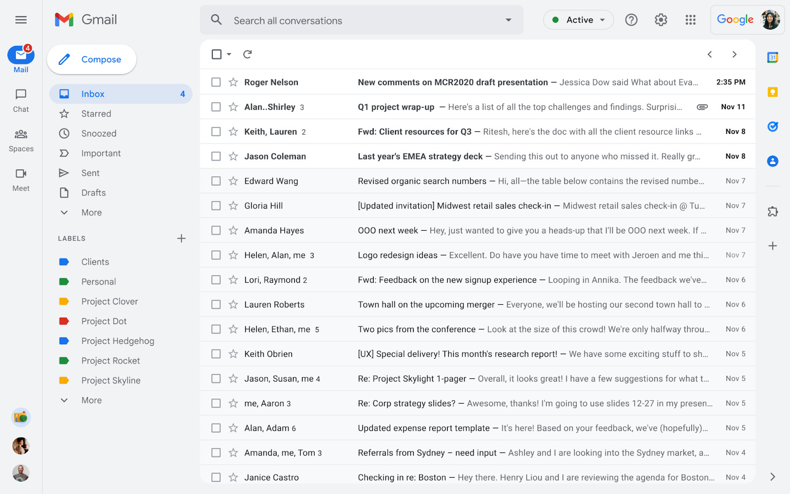 Le nouveau Gmail