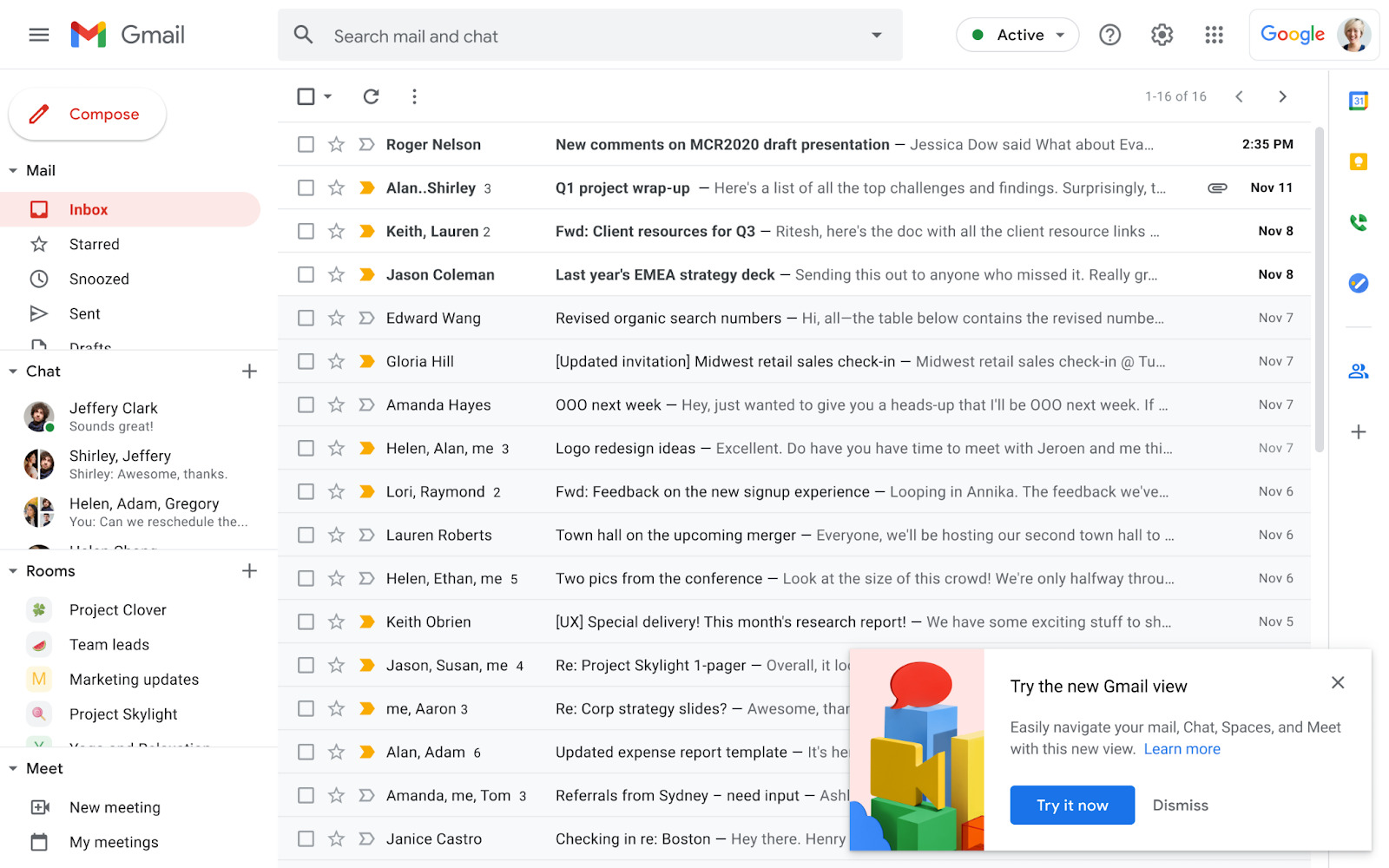Le vieux Gmail
