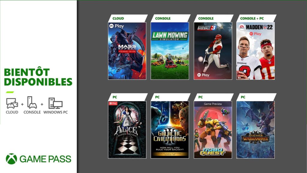 Xbox Game Pass en février // Source : Microsoft