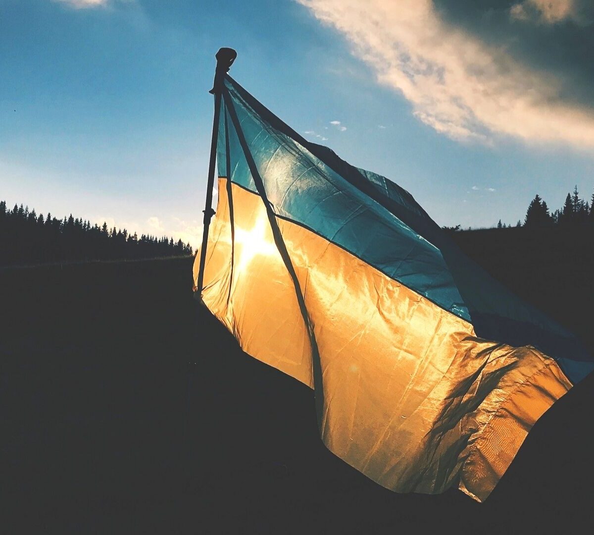 drapeau Ukraine // Source : Max Kukurudziak