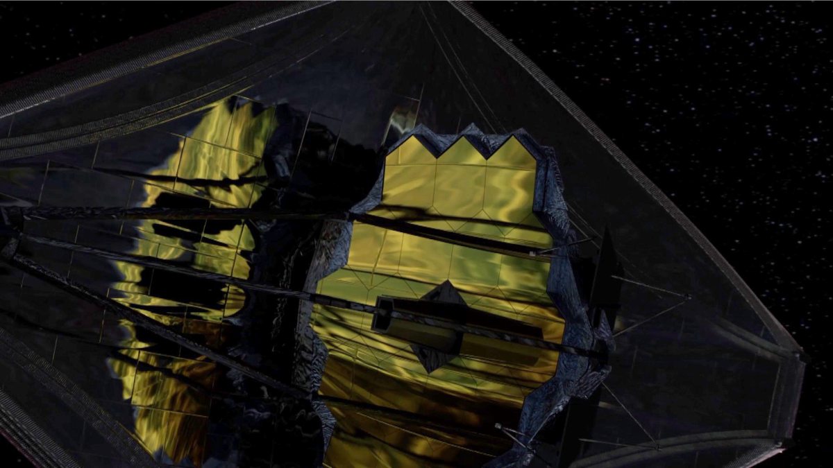 Vue d'artiste du JWST. // Source : NASA, SkyWorks Digital, Northrop Grumman, STScI