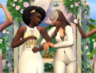 Le mariage de Dom et Cam dans Les Sims 4. // Source : Capture d'écran YouTube The Sims