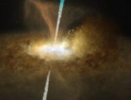 Vue d'artiste du noyau de Messier 77. // Source : ESO/M. Kornmesser and L. Calçada (image recadrée)