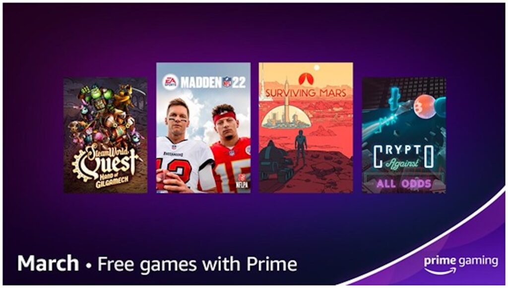 Amazon Prime Gaming en mars 2022