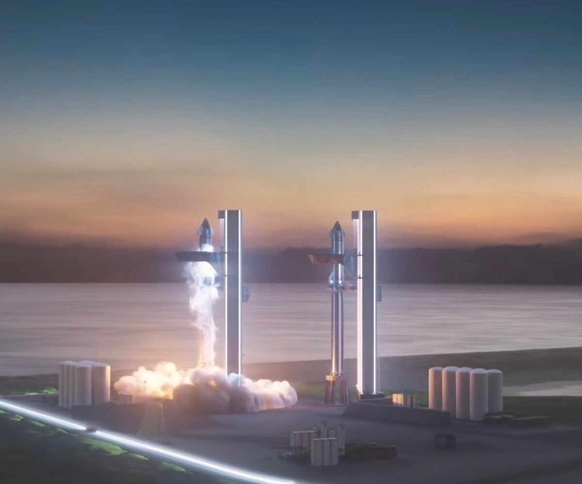 Une projection de Starship // Source : YT/SpaceX