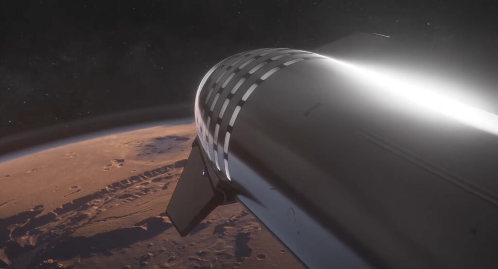 Une projection de Starship // Source : YT/SpaceX