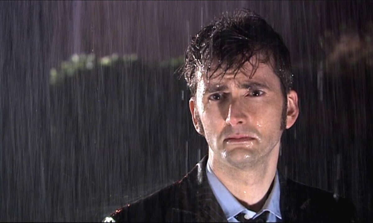 David Tennant sous la pluie