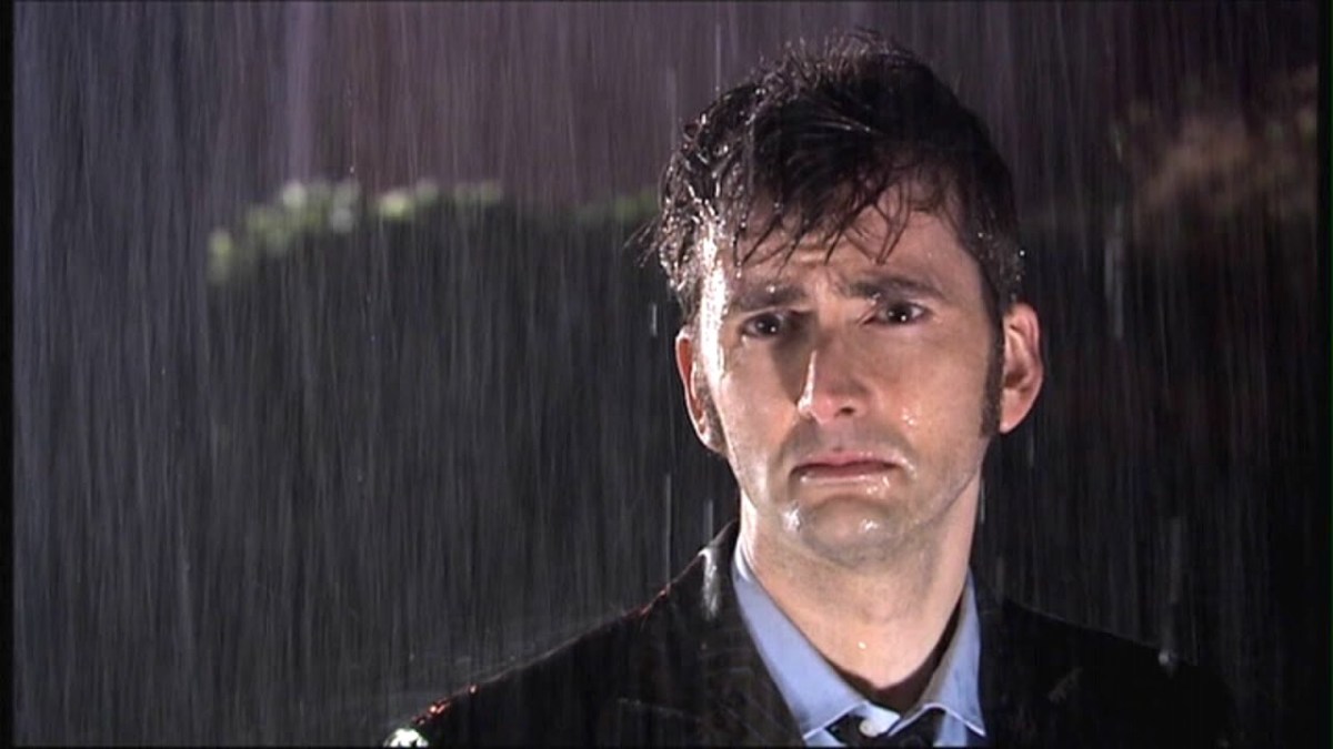 David Tennant sous la pluie