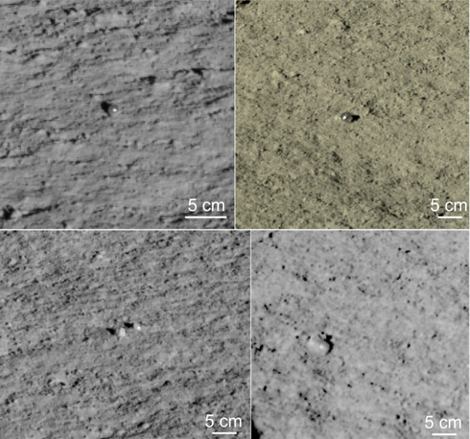 Les formes vues par Yutu 2 sur la Lune. // Source : Science China Press Les formes vues par Yutu 2 sur la Lune. // Source : Science China Press