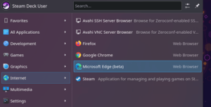 Microsoft Edge est intégré à la boutique officielle du Steam Deck. // Source : Microsoft Microsoft Edge est intégré à la boutique officielle du Steam Deck. // Source : Microsoft