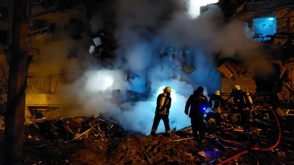bombardement Kyiv Kiev Ukraine