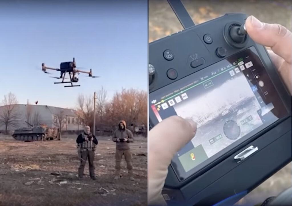 L'image montre que le drone utilisé est en tout point similiare au modèle 300 RTK de DJI // Source : YouTube/КалемПир ТВ