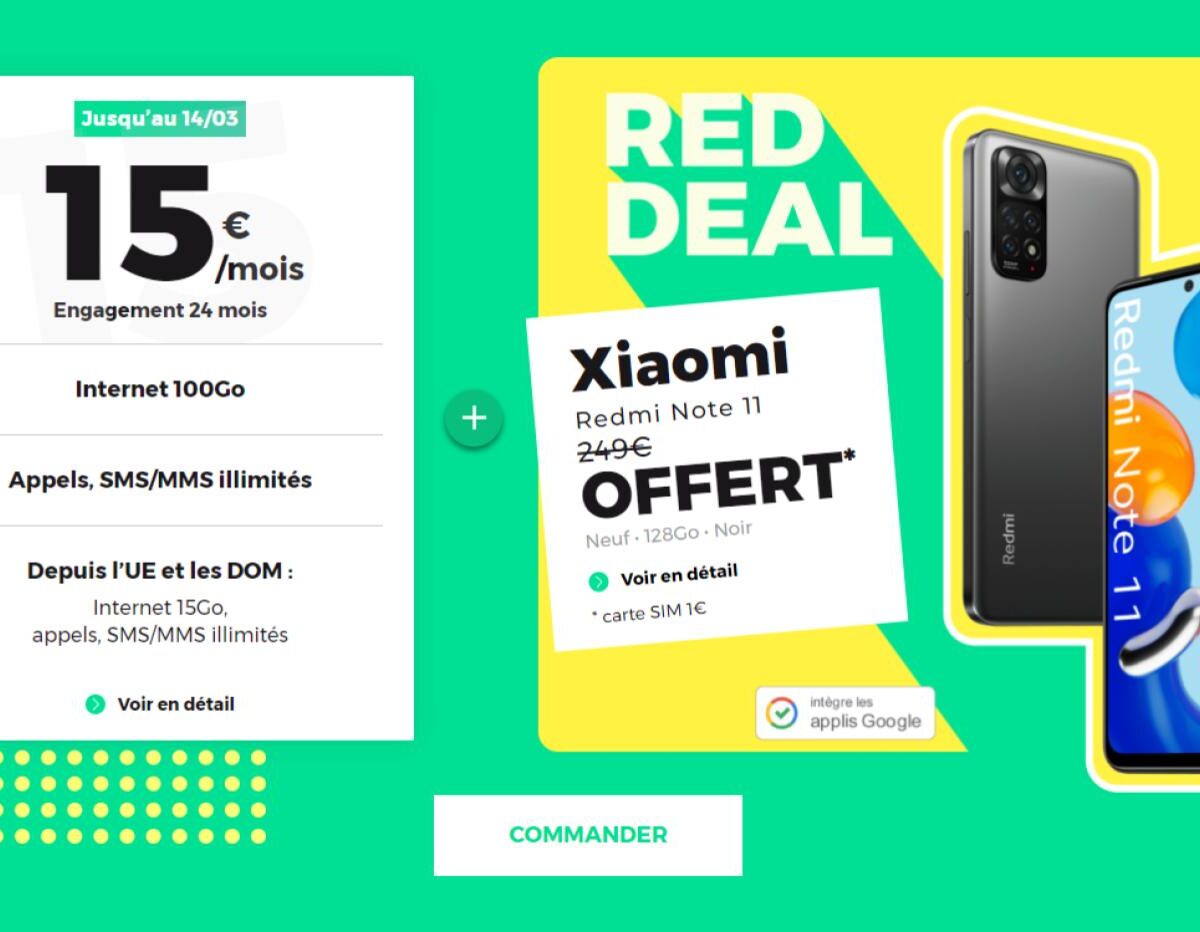 L'offre RED Deal du moment // Source : RED by SFR