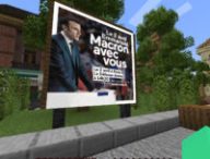 Un serveur Minecraft dédié à Emmanuel Macron ? Oui, ça existe // Source : Numerama