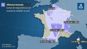 Carte élaborée par Météo France. // Source : Via Twitter @VigiMeteoFrance Carte élaborée par Météo France. // Source : Via Twitter @VigiMeteoFrance